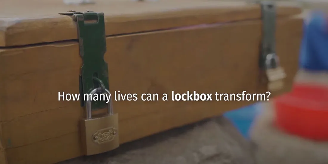 Closeup of a lockbox