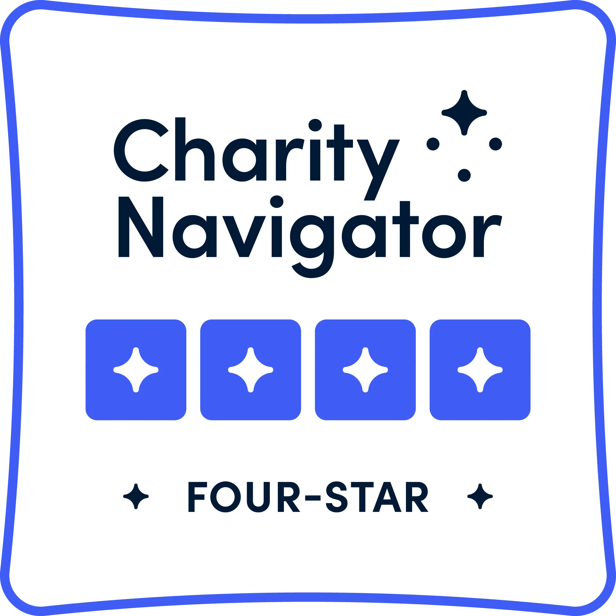 Insignia de calificación de 4 estrellas de Charity Navigator